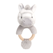 Cuddle Zebra Baby Ring Rattle