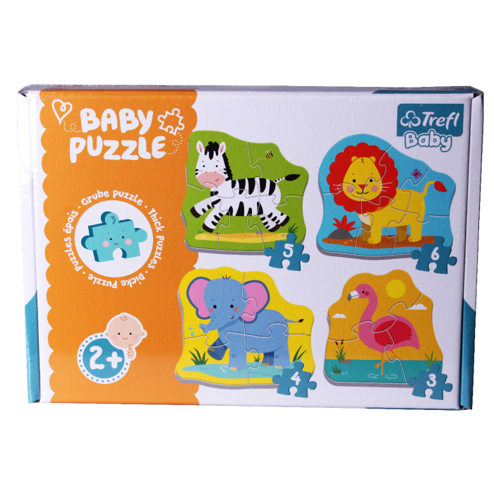 Buy the Trefl 4 In 1 Puzzle - Little Animals On Safari from Babies-R-Us  Online | Babies R Us Online